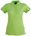 Womens Plain TrueDry Pique Short Sleeve Polo Shirt - PS64 | Apple Green