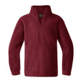 Children Polar Fleece Half-Zip Sweatshirts - 5880CZ | Maroon