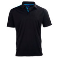 Adults Plain Rapid Cool Quick Dry Polo Shirts - PS83 | Black.Cyan