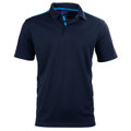 Adults Plain Rapid Cool Quick Dry Polo Shirts - PS83 | Navy.Cyan