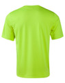 Unisex Unisex Hi-Vis Mini Waffle Safety Tee in yellow, back view