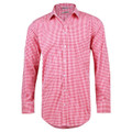 Mens Gingham Checkered Long Sleeves Shirt - M7300L | Red.White