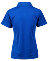 Plain Short Sleeve Polo Shirt in royal, back view