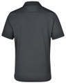 Plain Bamboo Charcoal Short Sleeve Polo Shirt in storm grey, back view