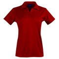 Womens Plain Quick Dry Short Sleeve Polo Shirts - PS34B | Ruby