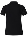 Plain Quick Dry Short Sleeve Polo Shirts in black, back view