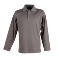 Adults Unisex Plain Quick Dry Long Sleeve Polo Shirts - PS35 | Steel Grey