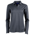 Ladies Plain Quick Dry Long Sleeve Polo - PS36B | Steel Grey