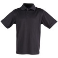 Adults Mens Plain Quick Dry Short Sleeve Polo Shirts - PS33 | Black