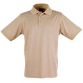 Adults Mens Plain Quick Dry Short Sleeve Polo Shirts - PS33 | Beige