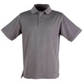 Adults Mens Plain Quick Dry Short Sleeve Polo Shirts - PS33 | Steel Grey