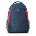 Plain Contrast Quality Sports Backpack - 4000 | Navy.Red