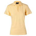 Ladies Button-Less Short Sleeve Cotton Polo - PS40 | Lemon