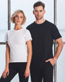 Plain Premium Quality Thick Stretchy Fitted T-shirt in black, product photo