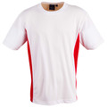 Kids CoolDry Mesh Contrast Tee | White.Red