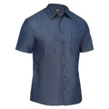 Bisley Mens Short Sleeve Denim Blue Work Shirt