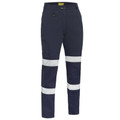 Bisley Womans Taped Stretch Cotton Drill Cargo Pants in Navy