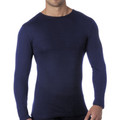 Mens Long Sleeve Thermal | Pure Merino Wool - Navy