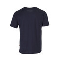Male model wearing a navy Adult Unisex TrueDry® Polycotton Tee - TS209