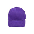 Adults 6 Panels Heavy Brushed Cotton Cap - Purple