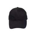 Adults 6 Panels Heavy Brushed Cotton Cap - Black