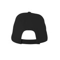 Adults 6 Panels Heavy Brushed Cotton Cap - Black - Back