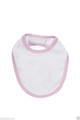 Baby Organic Cotton Bibs - White.Pink