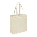 Heavy Duty Canvas Fabric Tote with Gusset Bag - 2002 | Natural.Natural