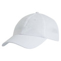 Adults 6 Panels Plain Polyester Mesh Sports Cap - 4058 | White