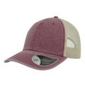 Atlantis Adults Premium Soft Vintage Trucker Cap - A2100 | Burgundy. Stone