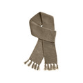 Plain Ruga Ribbed Knit Scarf - J625 | Taupe