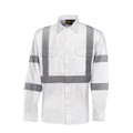 Adults White Night Use Drill long Sleeves Shirt - C96