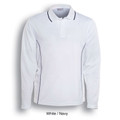 Kids Polyester Long Sleeves Polo - CP0922 | White.Navy
