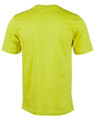Semi Fitted 100% Cotton Tee in fluoro yellow, back view