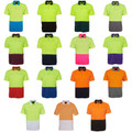 Adults Hi Vis Non Cuff UPF 50+ Polyester Polo - 6HVNC