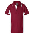 Adults Contrast Panels Sports Polo Shirt - 5760TP | Maroon.White