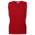 Ladies Easy Care Corporate Crew Neck Vest - 6V1CN | Red