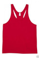 Mens Cotton T-Back Fitness Top Singlet - T407HC | Red