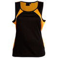 Ladies Athletic Cooldry Singlet - TS74 | Navy.Gold
