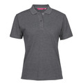 Womens Basic Short Sleeves Polo Shirts - 2LPS | Charcoal Marle