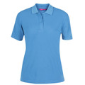 Womens Basic Short Sleeves Polo Shirts - 2LPS | Aqua