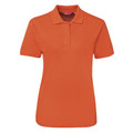 Womens Basic Short Sleeves Polo Shirts - 2LPS | Orange