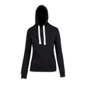 Junior/Ladies Heavy Fleece Hoodie with Kangaroo Front Pocket - FP88UN | Black