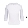 Womens Basic Blank Raglan Style Tee 3/4 Sleeve - T231RL | White.Surf