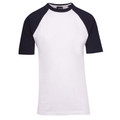 Adults Mens Two-Tone Raglan T-Shirt - T232RG | White.Navy
