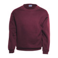 Mens Crew Neck Fleece Sloppy Joe Jumper - CJ0350 | Maroon