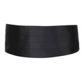 Mens Black Cummerbund | Formal Wear Black Tie Event Attire - 5WCB 