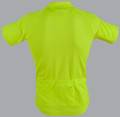 Short Sleeves Cycling Jersey Top - TS89 | Fluoro Yellow - Back