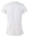 100% Cotton Semi Fitted Tee in white, back view