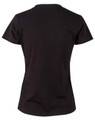 100% Cotton Semi Fitted Tee in black, back view